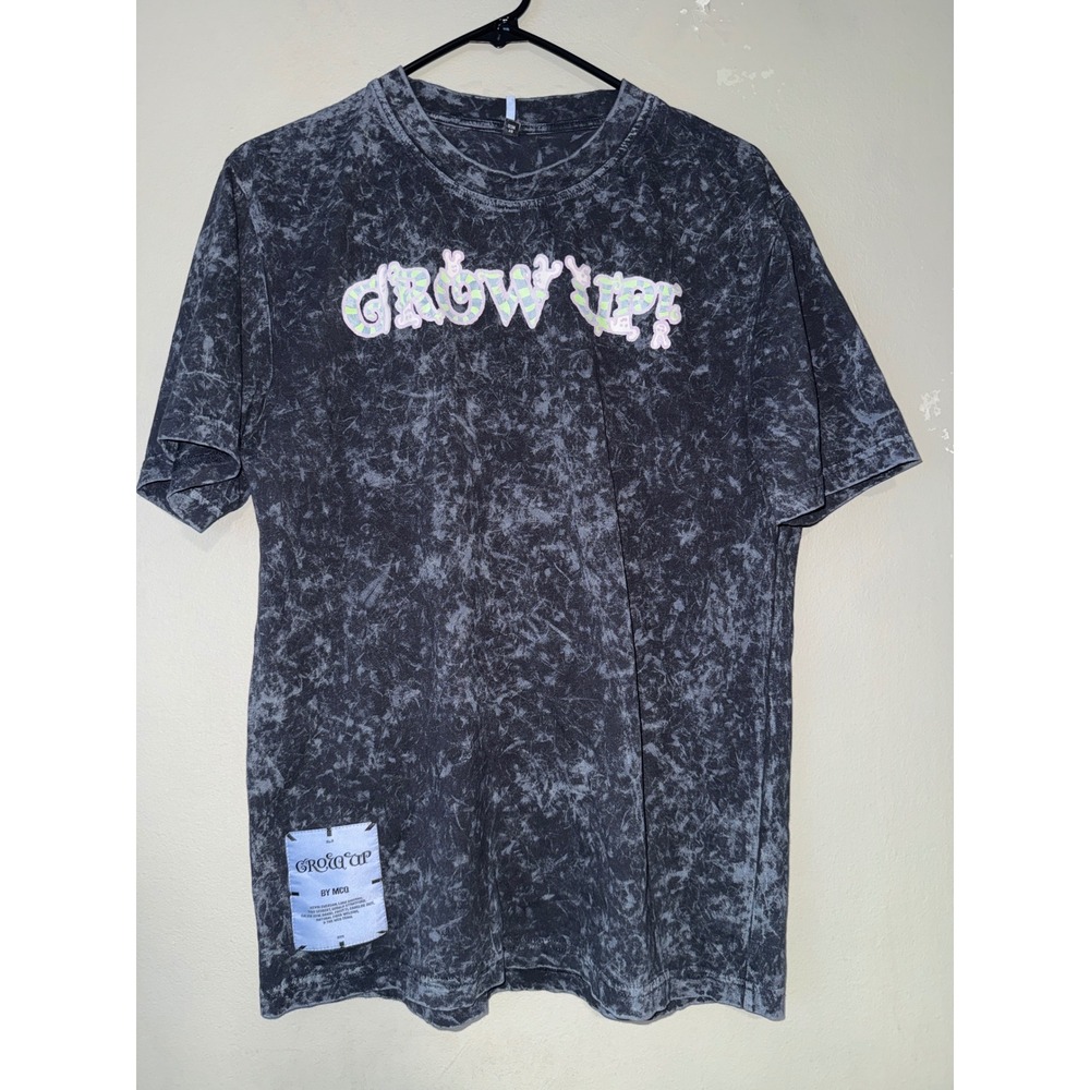 MCQ Alexander McQueen Shirt Men's S Gray Forest Poppy Seed Grow Up Graphic Tee